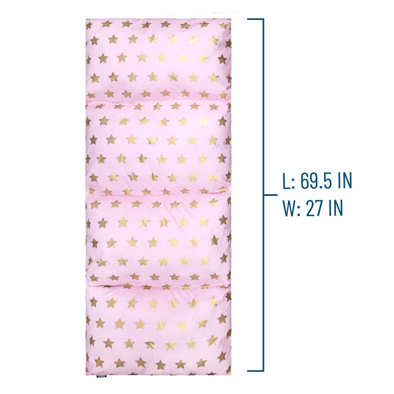 Housse pour chaise longue Wildkin Kids, Étoiles roses et dorées
