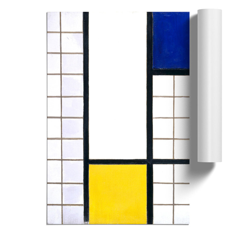 Composition Vol.4 by Theo Van Doesburg - No Frame Painting, 42cm H x 30cm W x 0.1cm D