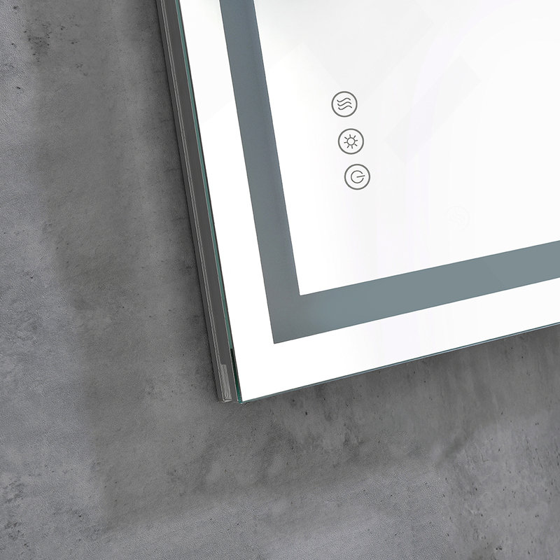 Miroir de salle de bain à DEL 40 po x 26 po avec grands miroirs muraux à intensité variable
