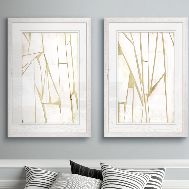 «Antiqued Shards I» par Vincent Van Gogh, ensemble de 2 reproductions d'art encadrées, H 24 po x l 18 po x P 1,25 po