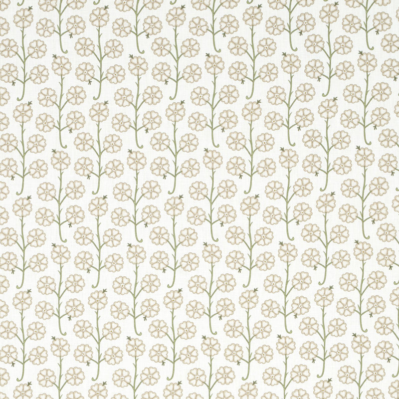 Schumacher x Neisha Crosland Gardenia Fabric, Flax