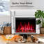 Meuble télé 55 po pour foyer électrique 750 W / 1500 W, flamme réglable, minuterie 8 heures, télécommande-782878199