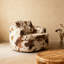 Chaise d'appoint avec structure en métal, chaises de salon rembourrées avec coussins