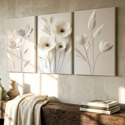 Élégant art mural 3 pièces, 3 pièces, pour un décor moderne, trois pièces pour le salon, la chambre à coucher et le bureau, prêt à être accroché