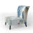 Indigold Bird Cottage Family V - Farmhouse Upholstered Slipper Chair