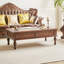 Table basse en bois massif avec rangement
