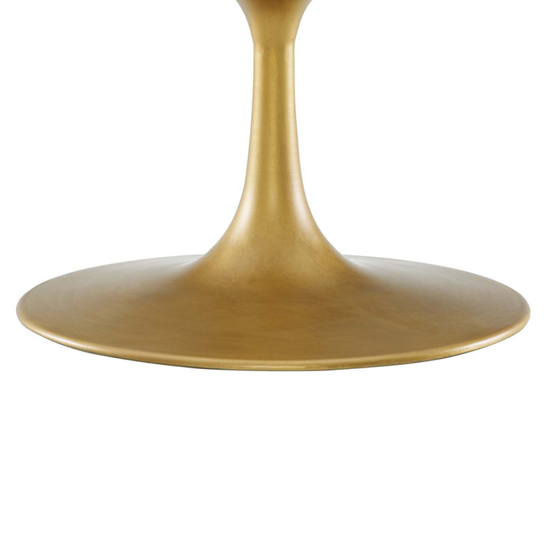 Table basse ovale en forme d'orchidée argentée, H 18 po x l 50 po x P 50 po, Noir, Doré