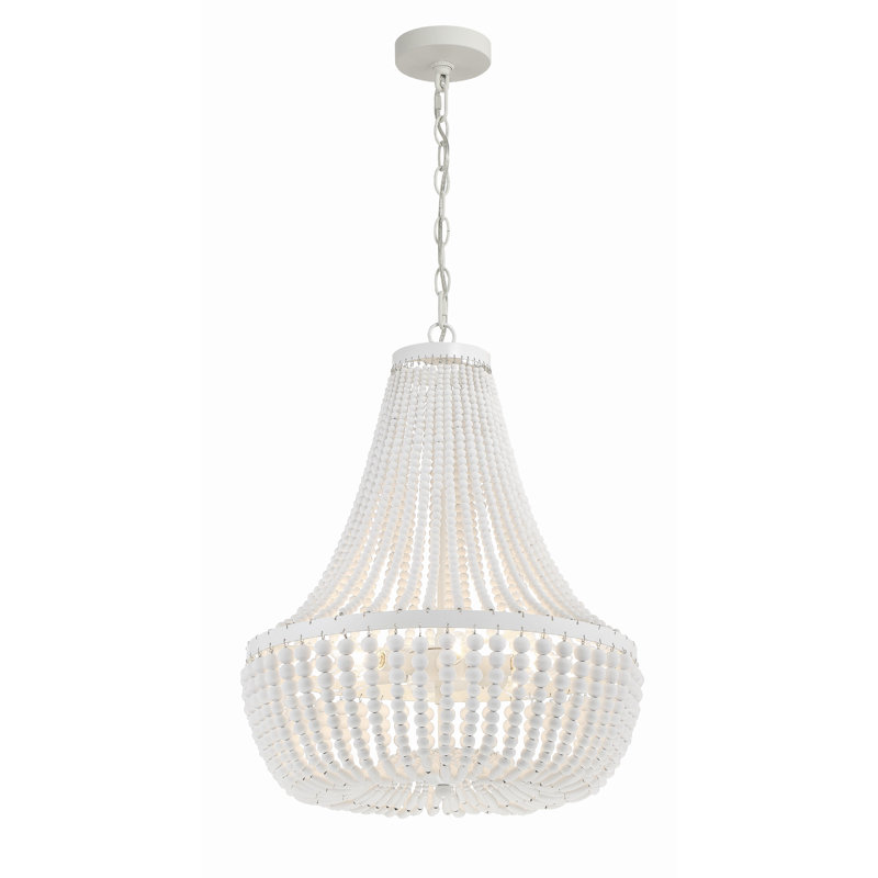 Corinne 6 Light Matte White Chandelier