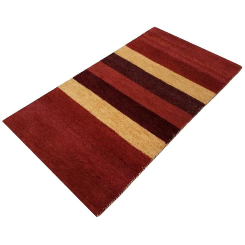 Noail Striped Area Rug in Red