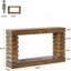 Console 70,87 po en bois brun étroit avec rangement pour canapé d'entrée, salon de couloir