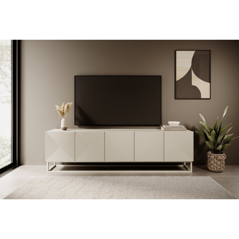 Merril Unfinished TV Stand for TVs up to 55", Cashmere
