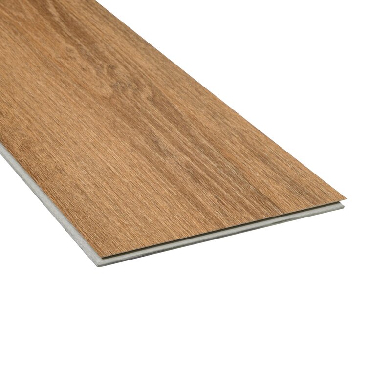 Mohawk Basics Waterproof Vinyl Plank Flooring in Light Pewter 25mm, 7.5 x 7  Sample SPC1319480