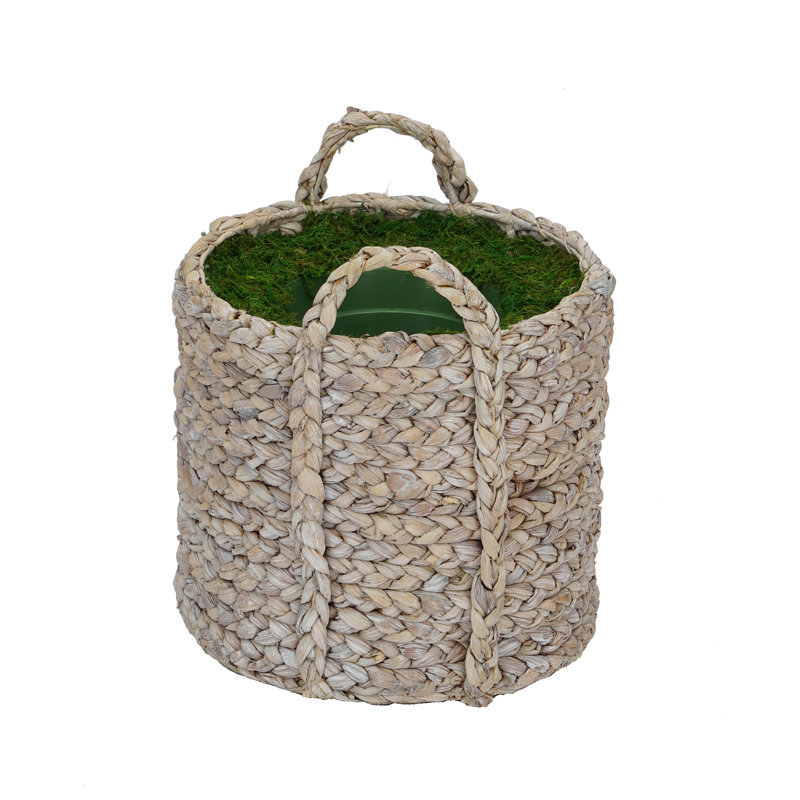 82'' Faux Palm Tree in Wicker/Rattan Basket, Beige