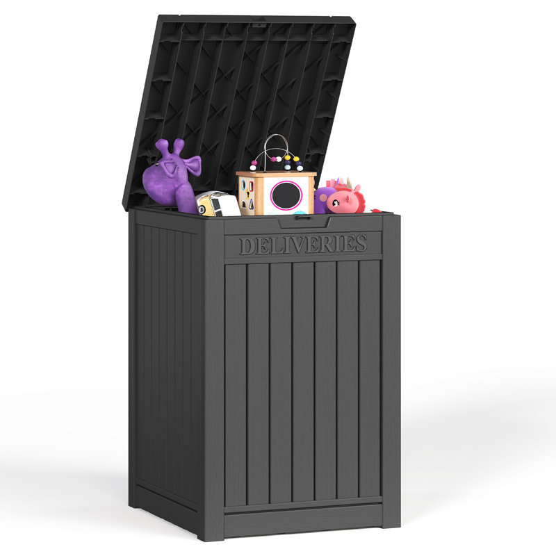 Boîte de rangement pour terrasse 48 gallons, Noir