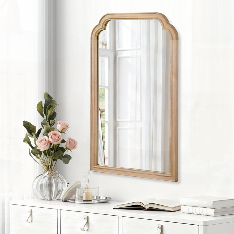 Miroir de coin, Bois naturel, 20 po x 1 po