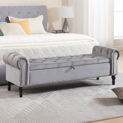 66.9'' Tufted Upholstered Storage Bench