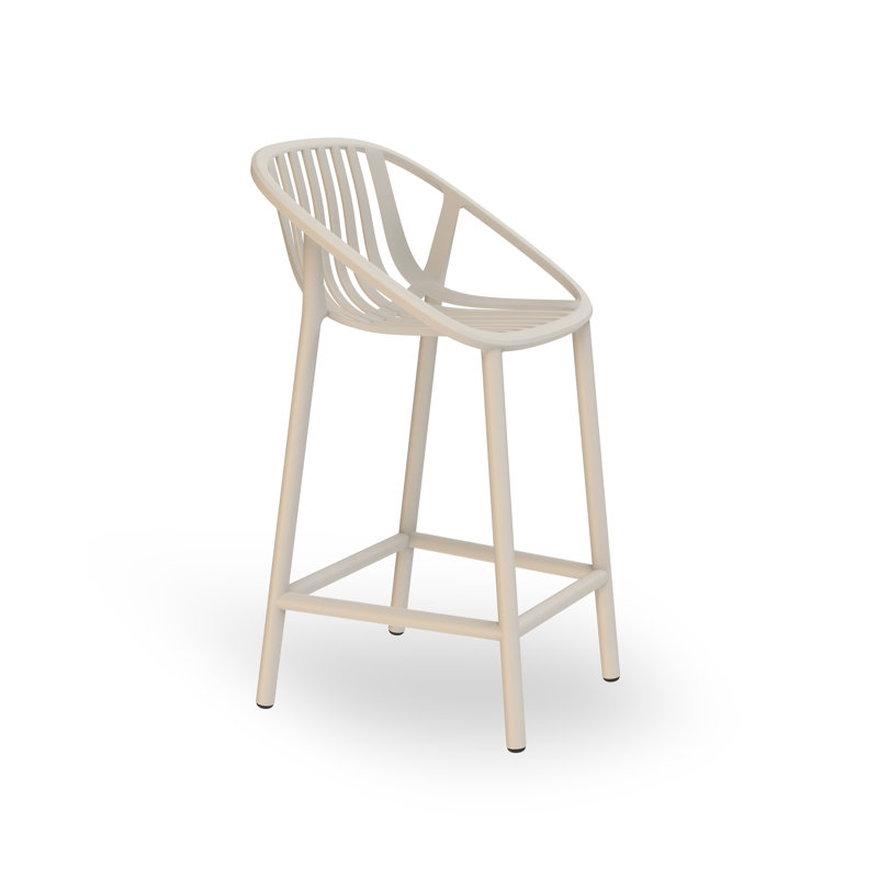 Tabouret haut Bini, Siège d'une hauteur de 25,79 po, Ivory