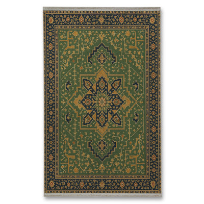Tapis tissé vert Mosso