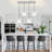 Bette 4 - Light Black Modern Kitchen Island Crystal Pendant With Adjustable Height-972232633