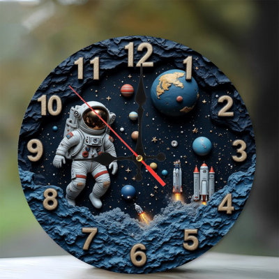 Astronaut Cosmic Space Wall Clock