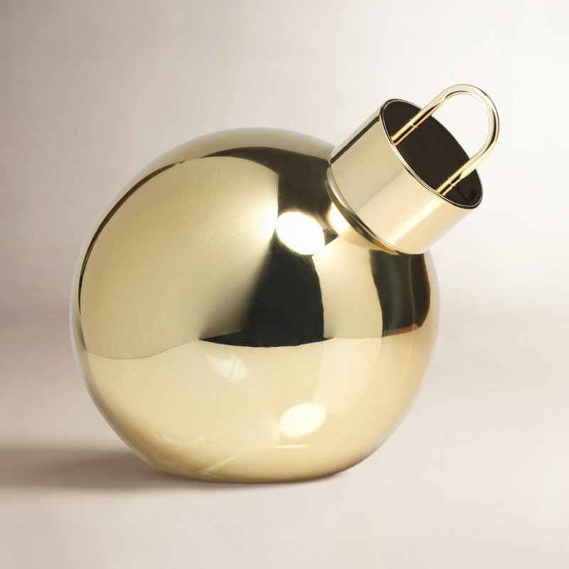Ornement boule en verre, Or, H 9,75 po x l 9,75 po x P 9,75 po
