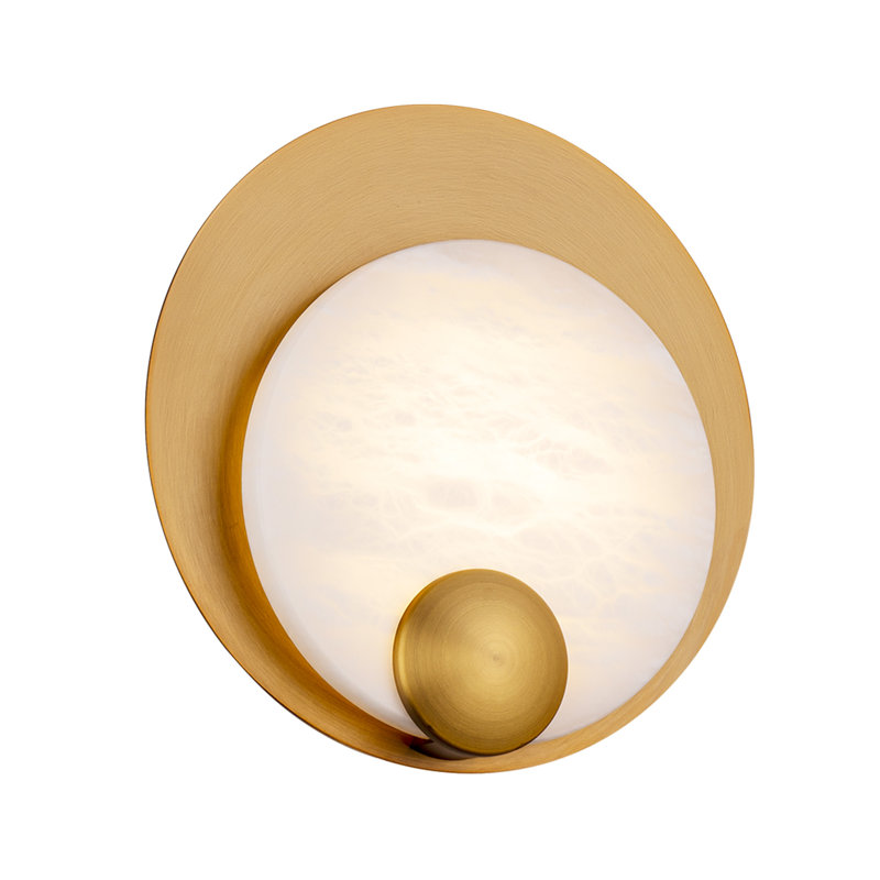 Rowlings 1 - Light LED Flush Mounted Sconce, Aged Brass