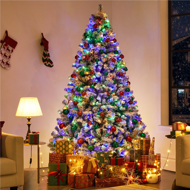 Arbre de Noël artificiel en épinette Jaleana, 7.5', Vert