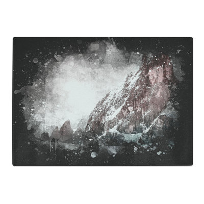 Tempered Glass Pink Mountain Chopping Board