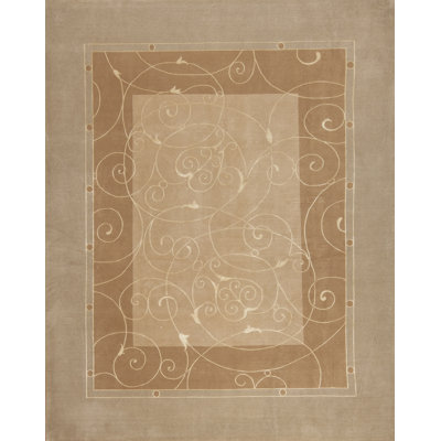 Concerto Hand Knotted Area Rug in Beige/Gray