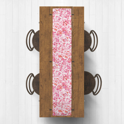 Rectangle Floral Polyester Table Runner