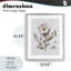 Fleurs pressées sous pression, reproduction encadrée sous verre, design avec lettres et doublure-2000265715-2000265727