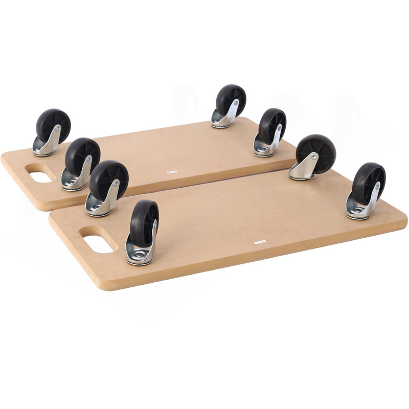 Meuble de rangement de meubles, chariot à roulettes en bois robuste avec roulettes pour réfrigérateur à canapé de piano, articles lourds, peut supporter 500 lb (plateforme 2 pièces de 22,8 po x 11,2 po)