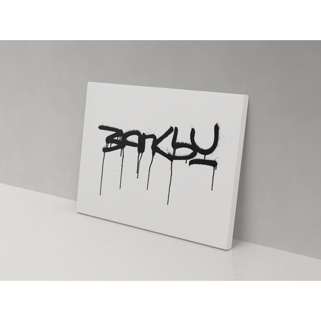 Banksy Name Graffiti - Wrapped Canvas Graphic Art