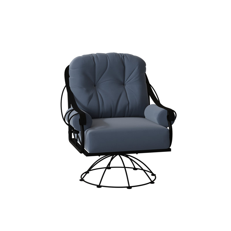 Chaise à bascule Derby, Noir texturé, Sunbrella® Spectrum denim