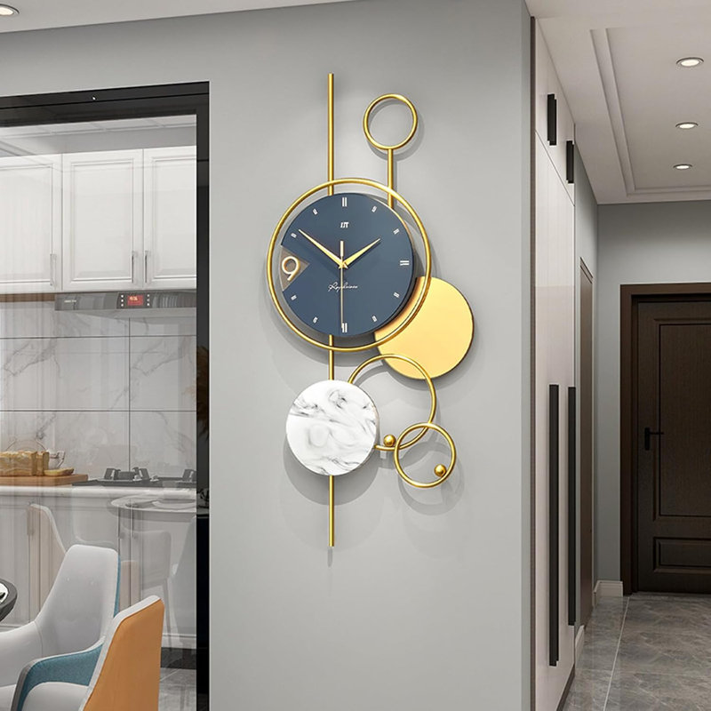 Grande horloge murale à pile silencieuse de 31 pouces pour le salon, la cuisine et la maison