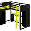 Lit mezzanine simple en forme de L avec lumières DEL RVB et ports USB, lit mezzanine double solide avec meuble télé et tablettes de rangement-1766252009