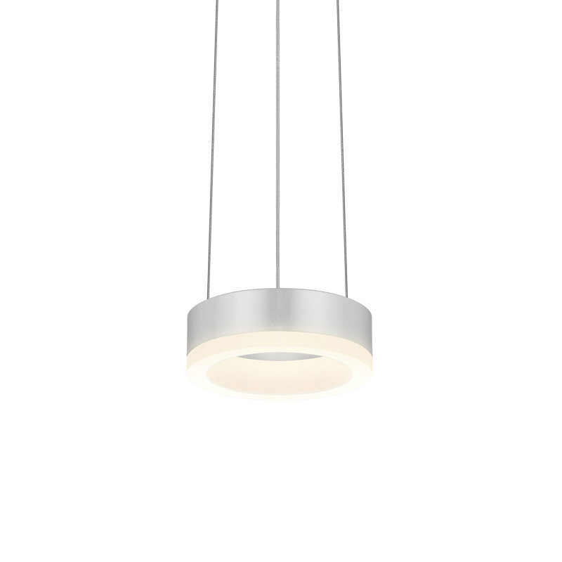 Luminaire suspendu à DEL Corona avec câble de 240 po - 3000K, H 2 po x l 31,5 po, Aluminium satiné brillant