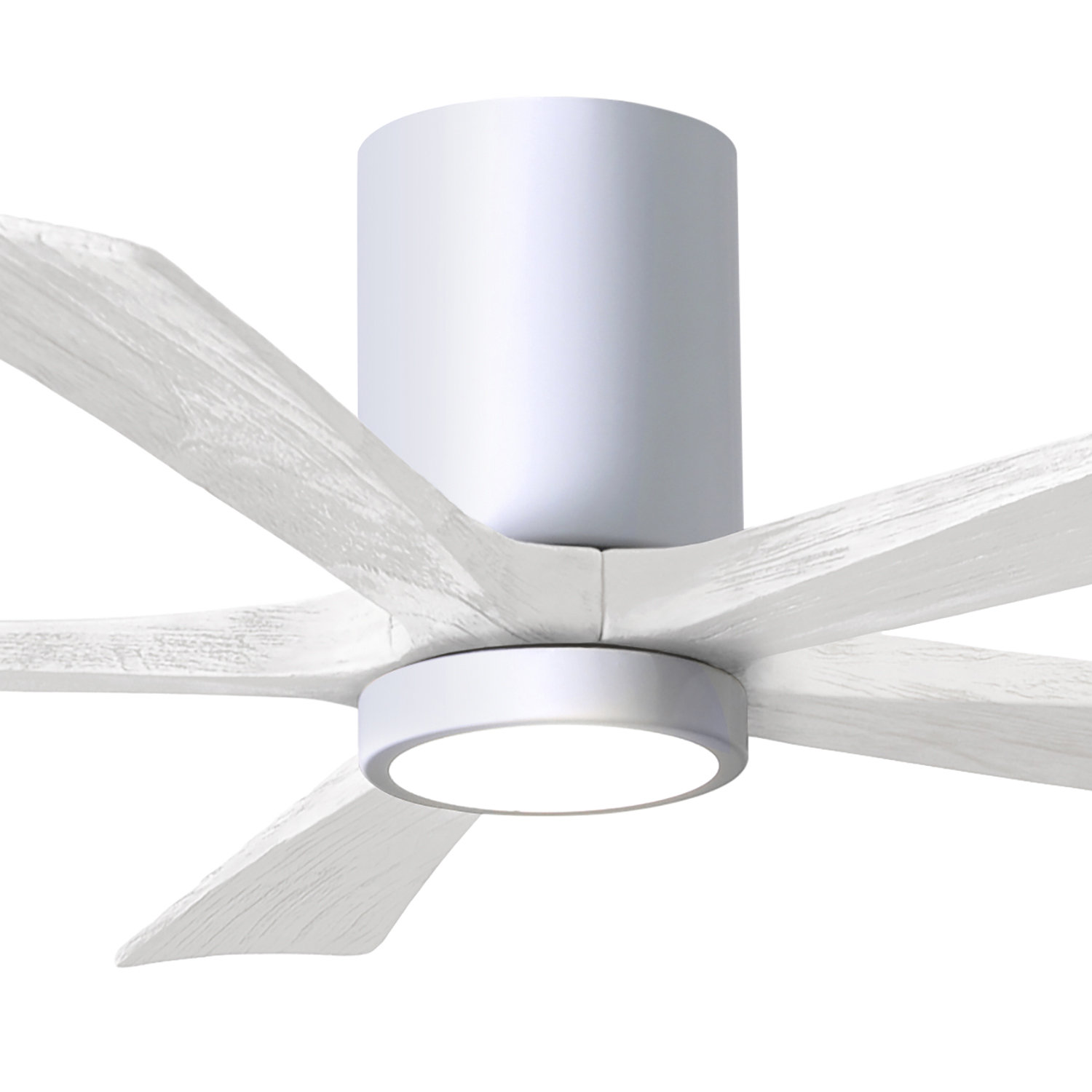 Irene 60" Ceiling Fan with LED Light Kit, Gloss White, Matte White, 52"