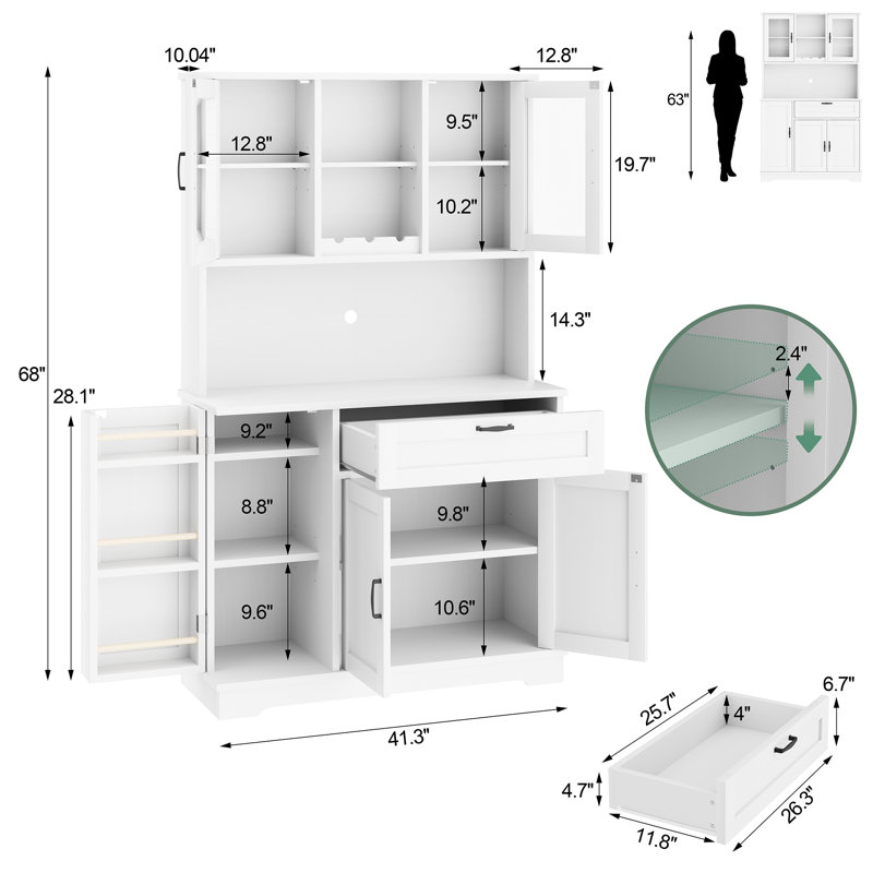 Garde-manger de 68 po Weimer, Blanc