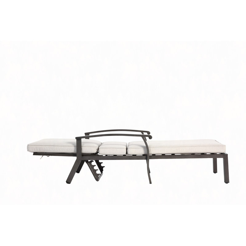 Méridienne en aluminium coulé, Beige