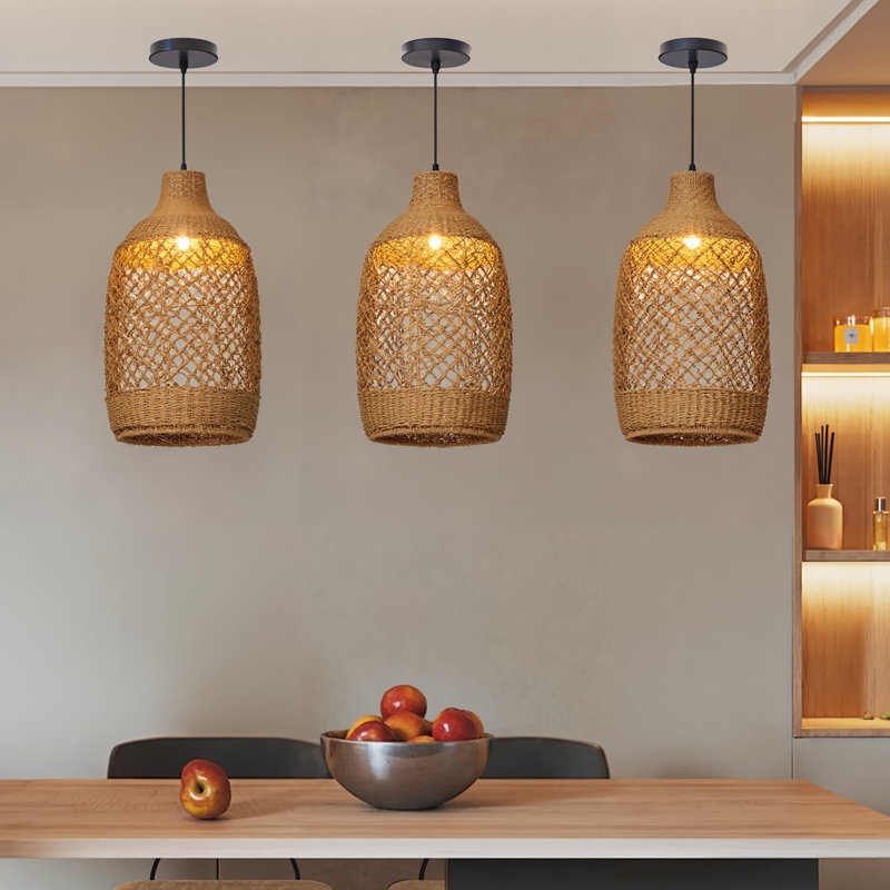 1-Light Teardrop pendant light Seagrass