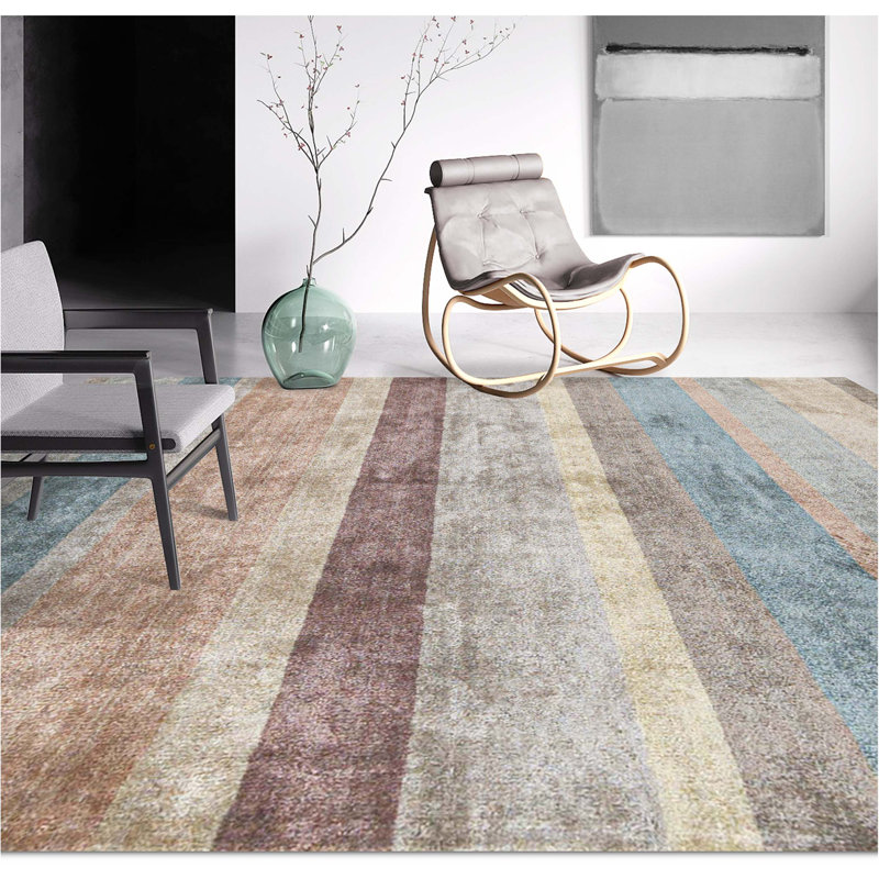 Gabbeh Wool Striped Area Rug