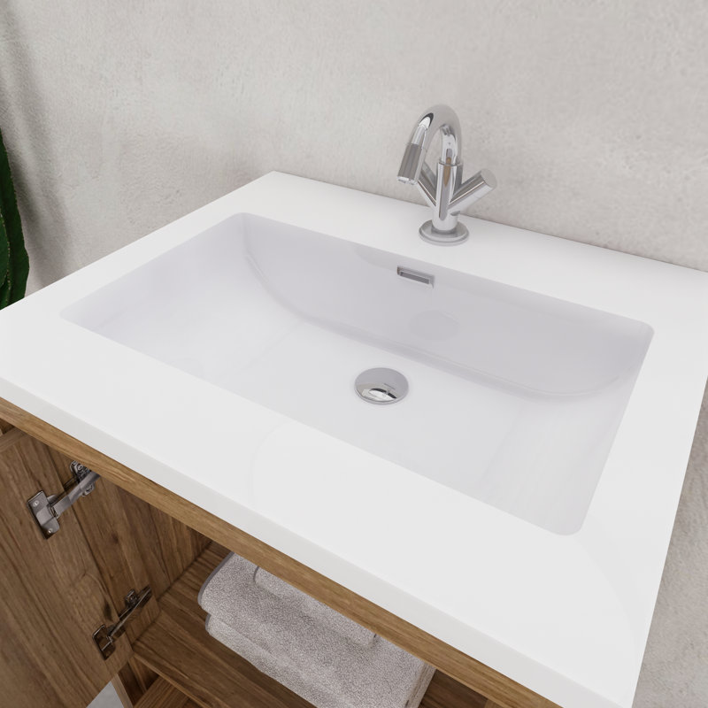 Ensemble de meuble-lavabo simple 23,6 po Eden, Chêne