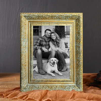Antique Gold 1PC 11" x 14" Ornate Picture Frame with Home Accent Finish