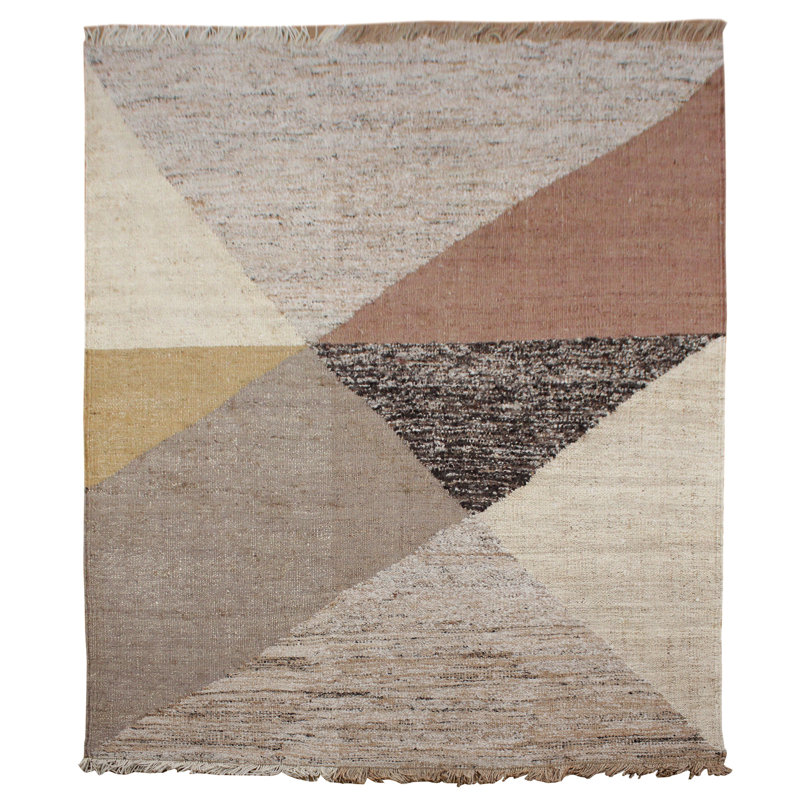 Nikaia Tan Multicolor Rug, Rectangle 9' x 12'