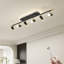Black/Gold LED Adjustable Fixed Track Lighting Head
