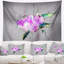 Tapisserie floral mauve et rose animal pensées-28488557