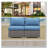 59.8 Outdoor Wicker Armless Sofa Set