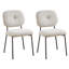 Ensemble de 2 chaises d'appoint modernes et rembourrées avec pieds en métal Modern-1889571925