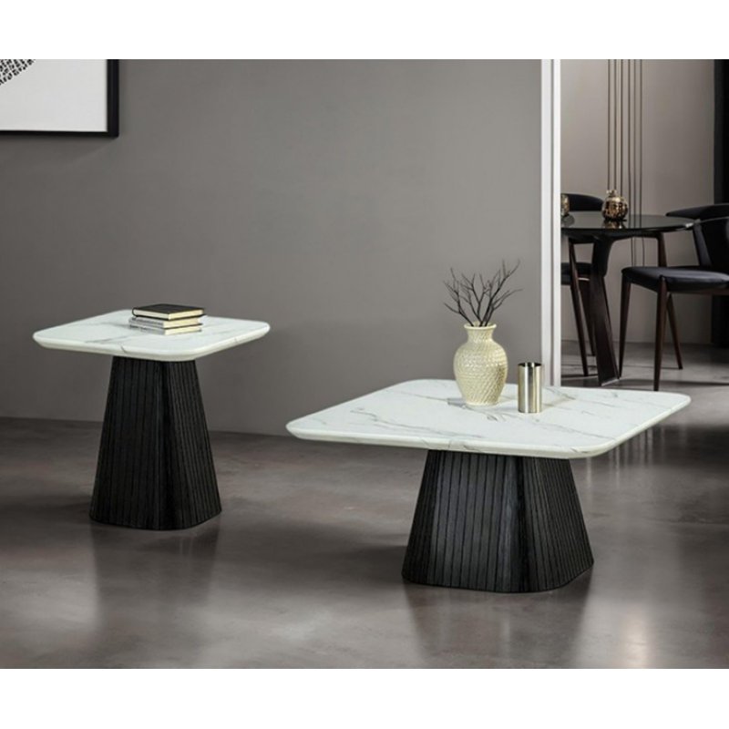 Kareem 2-piece Square Coffee Table Set